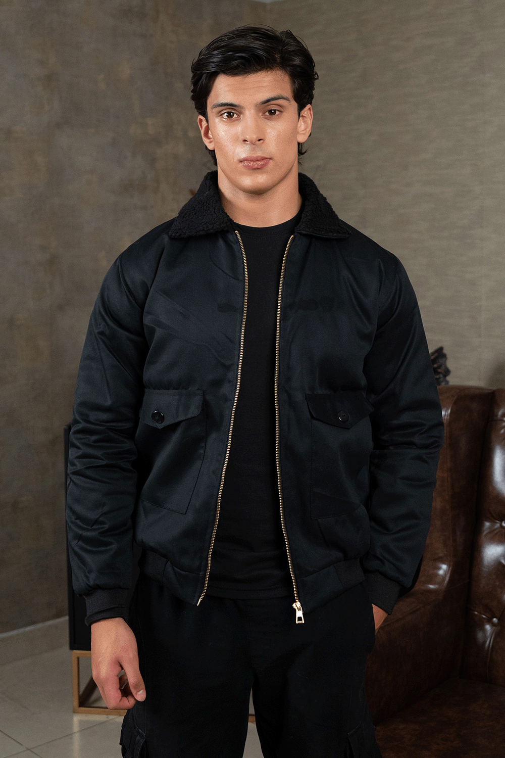 Black Sherpa Jacket