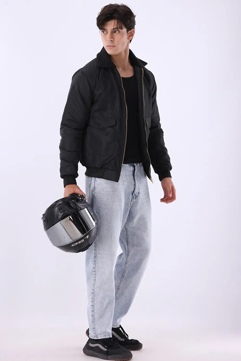 Black Sherpa Collar Jacket