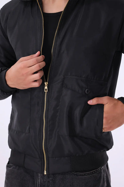 Black Sherpa Collar Jacket