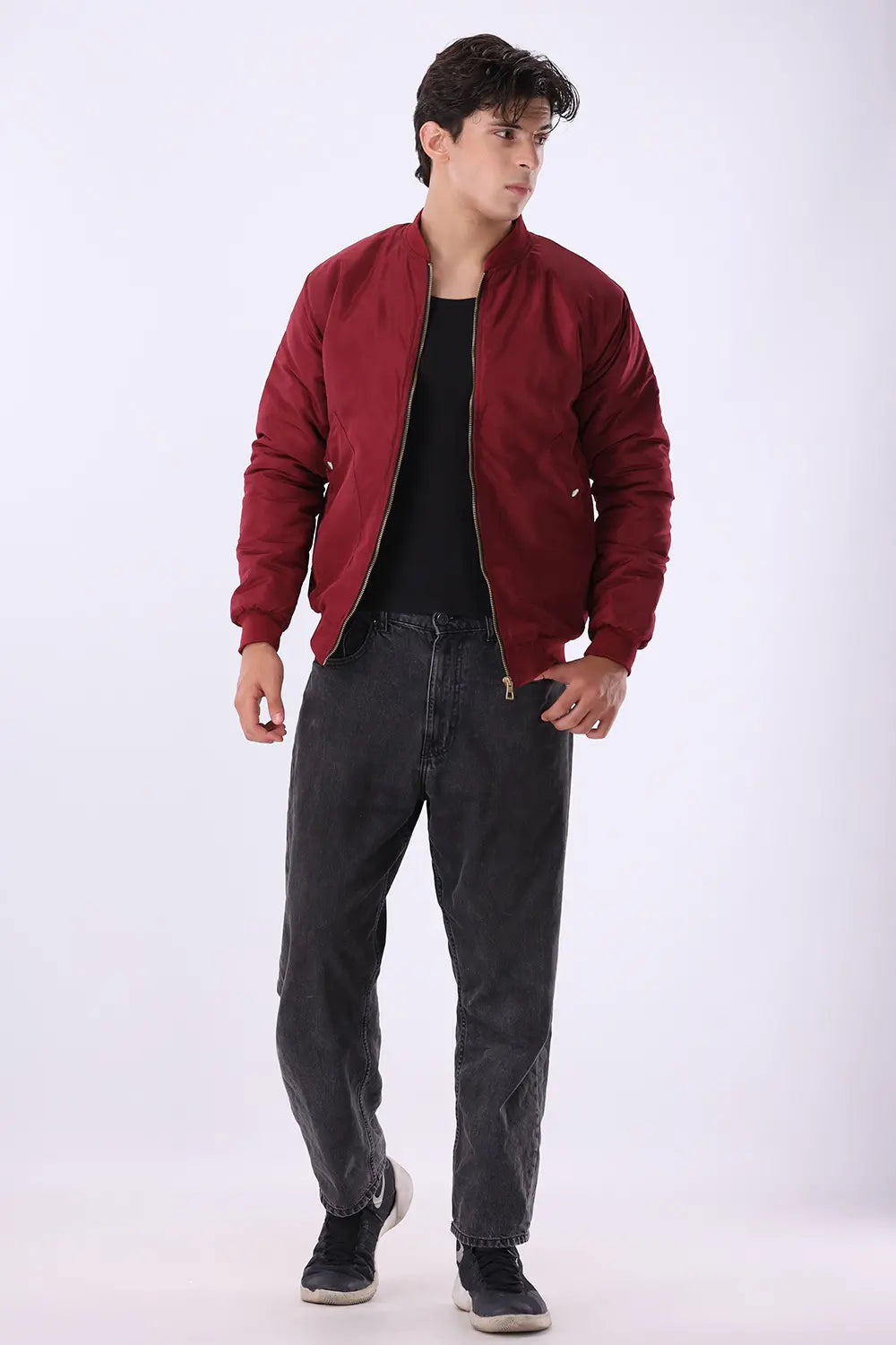 Maroon Bomber Jacket