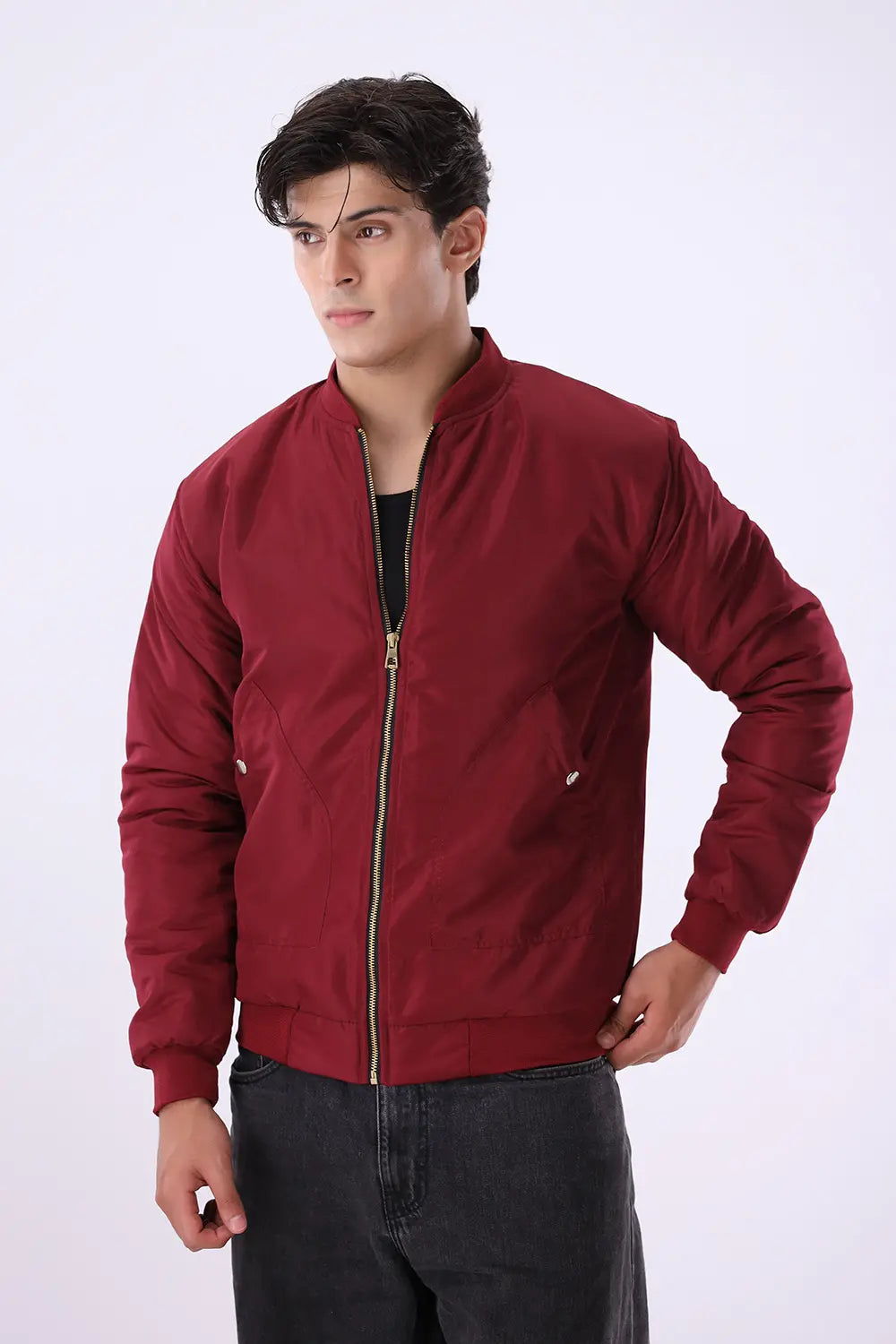 Maroon Bomber Jacket