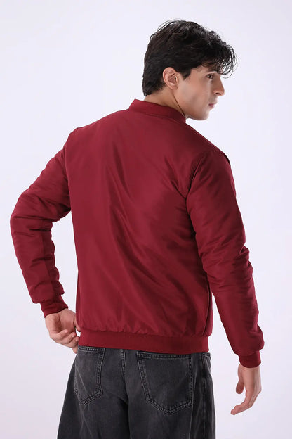 Maroon Bomber Jacket