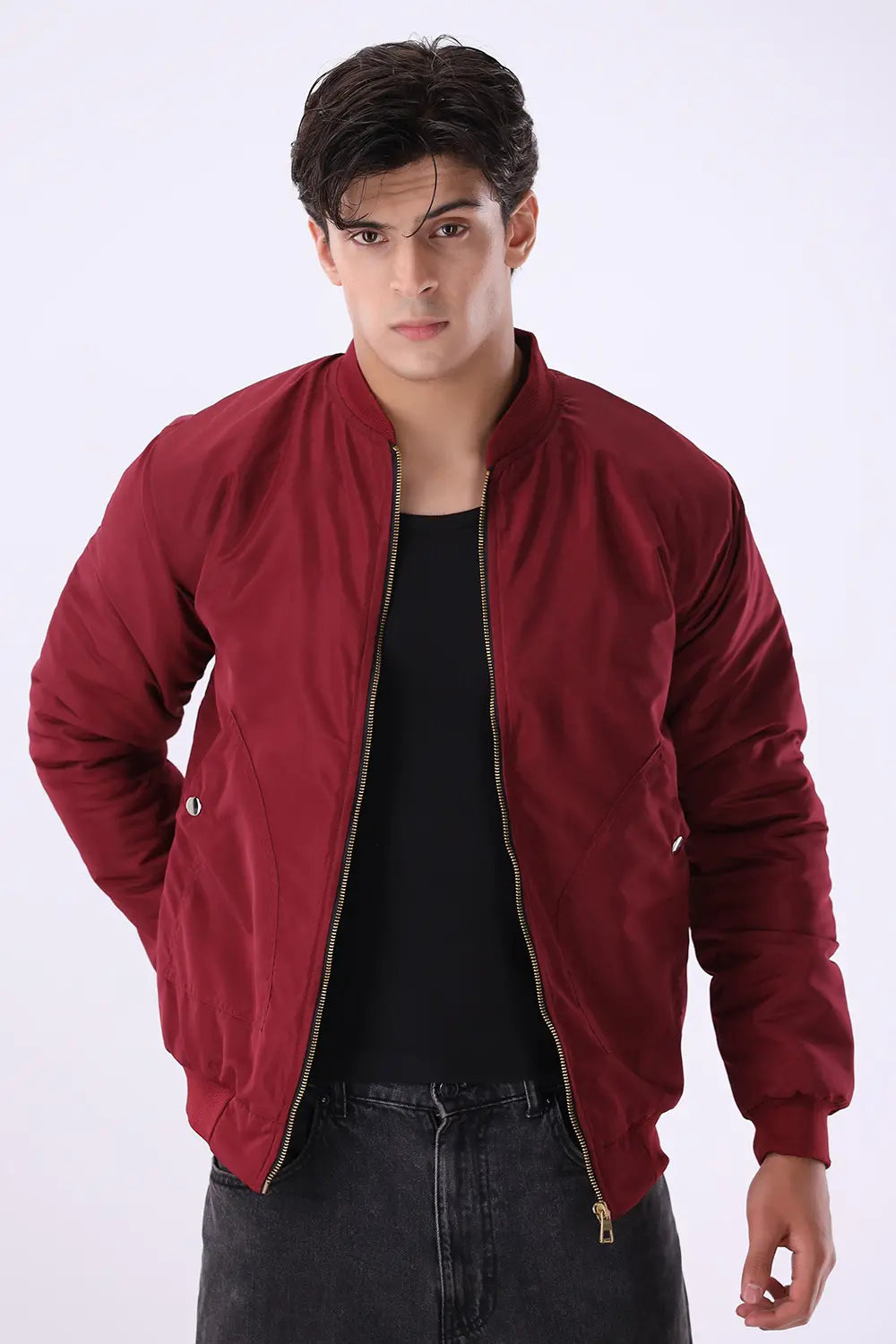 Maroon Bomber Jacket