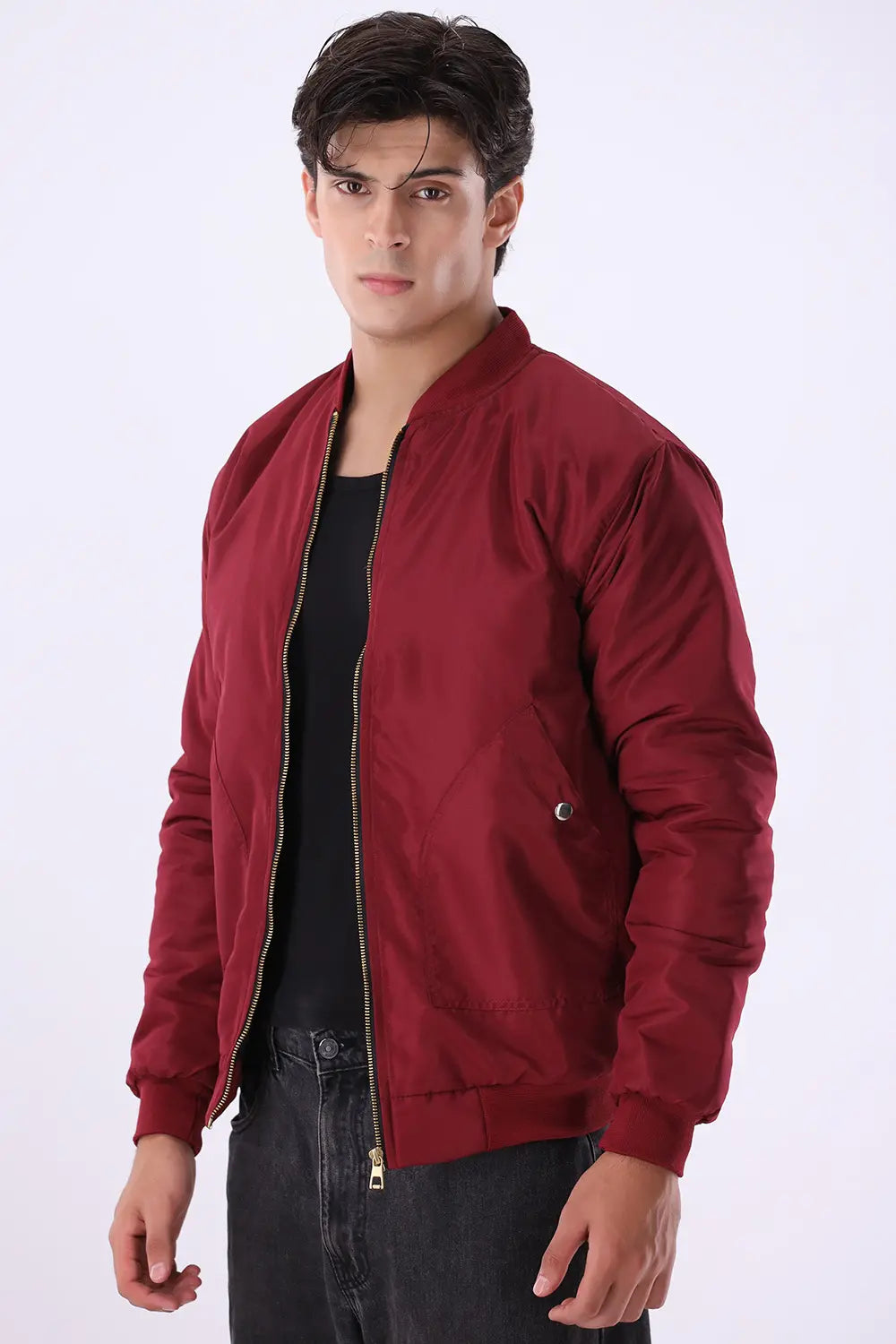 Maroon Bomber Jacket