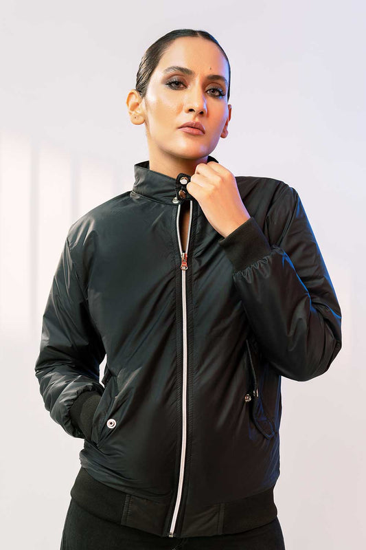 Premium Black Harrington Jacket - W For Women in Pakistan | UrbanRoad.pk