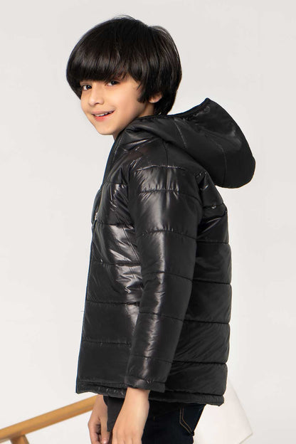 Premium Black Hooded Puffer - Boys in Pakistan | UrbanRoad.pk