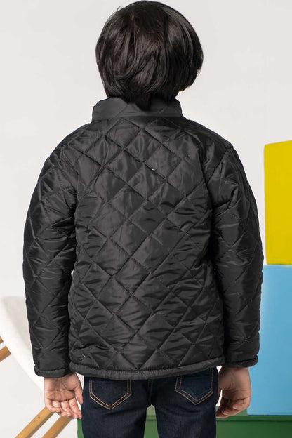 Premium Black Quilted Jacket - Boys in Pakistan | UrbanRoad.pk