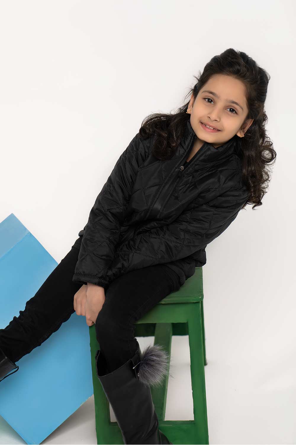 Premium Black Quilted Jacket - Girls in Pakistan | UrbanRoad.pk