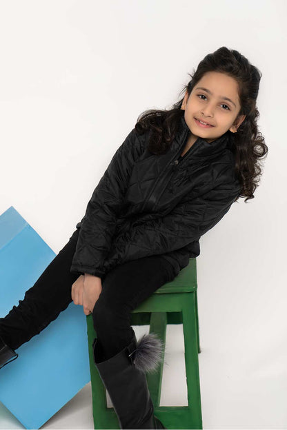 Premium Black Quilted Jacket - Girls in Pakistan | UrbanRoad.pk