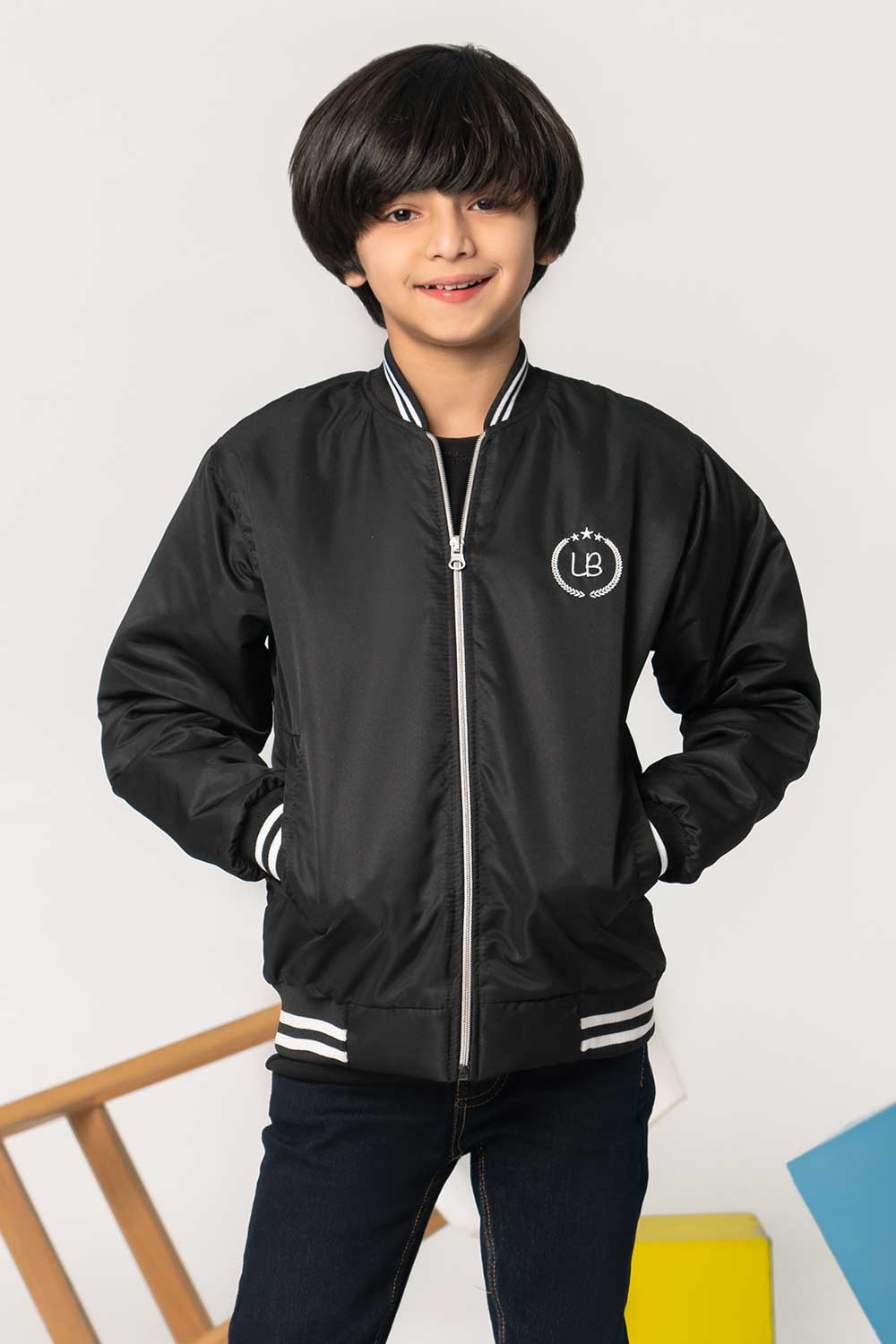 Black jacket boy store