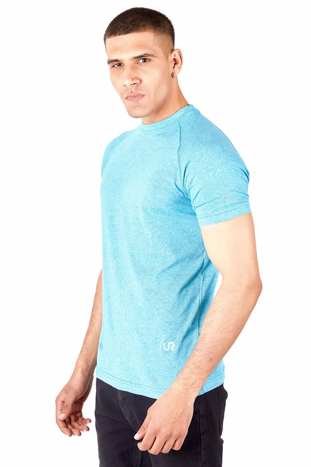 Blue Textured Raglan