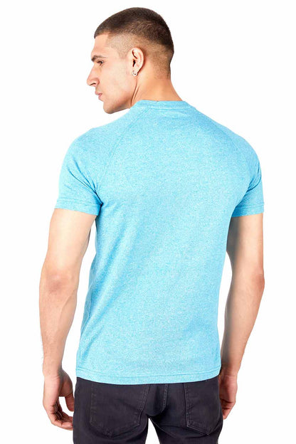 Blue Textured Raglan