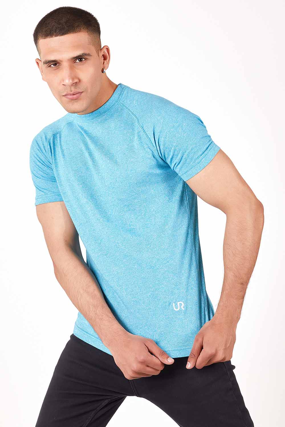 Blue Textured Raglan