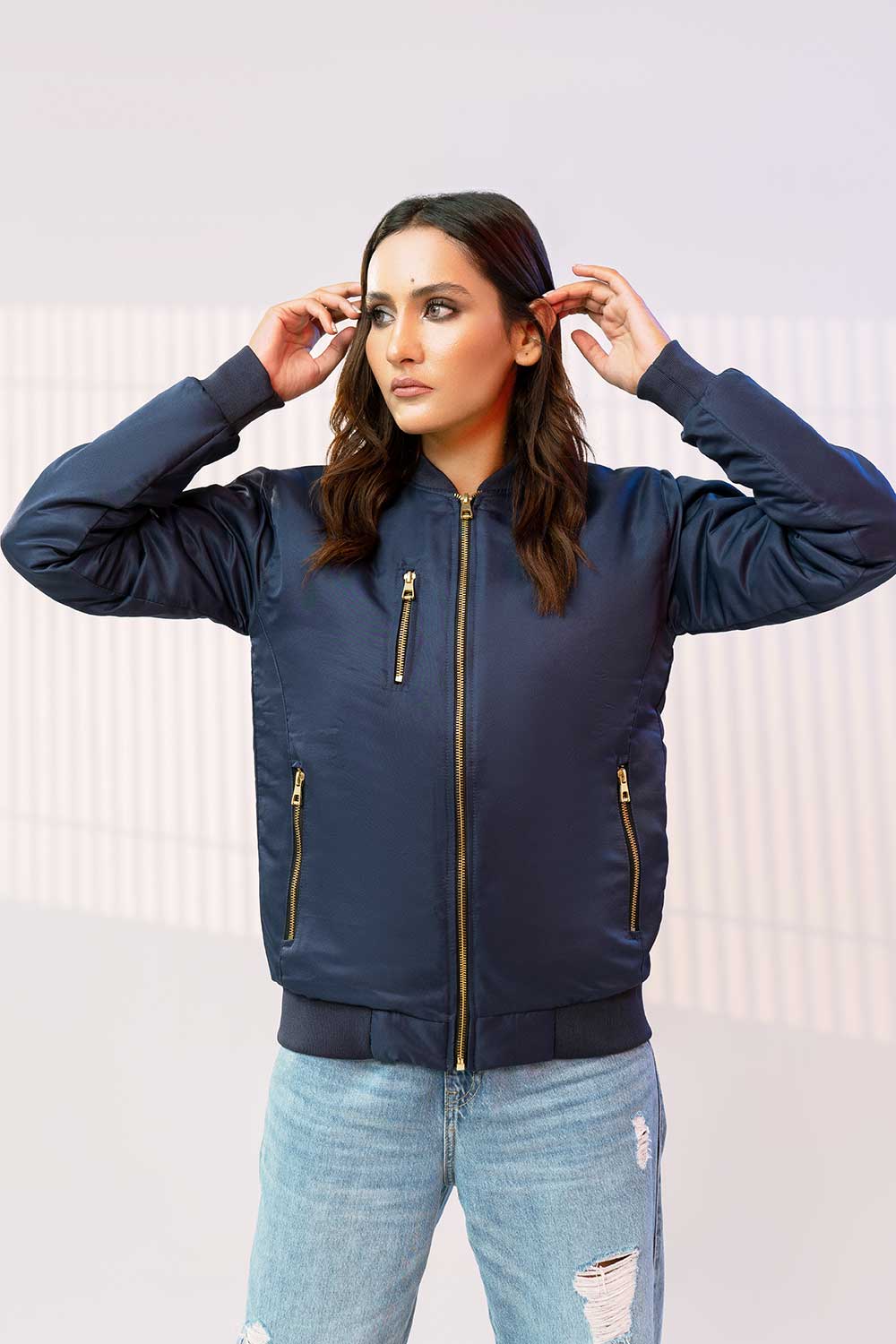 Blue Bomber Jacket O W