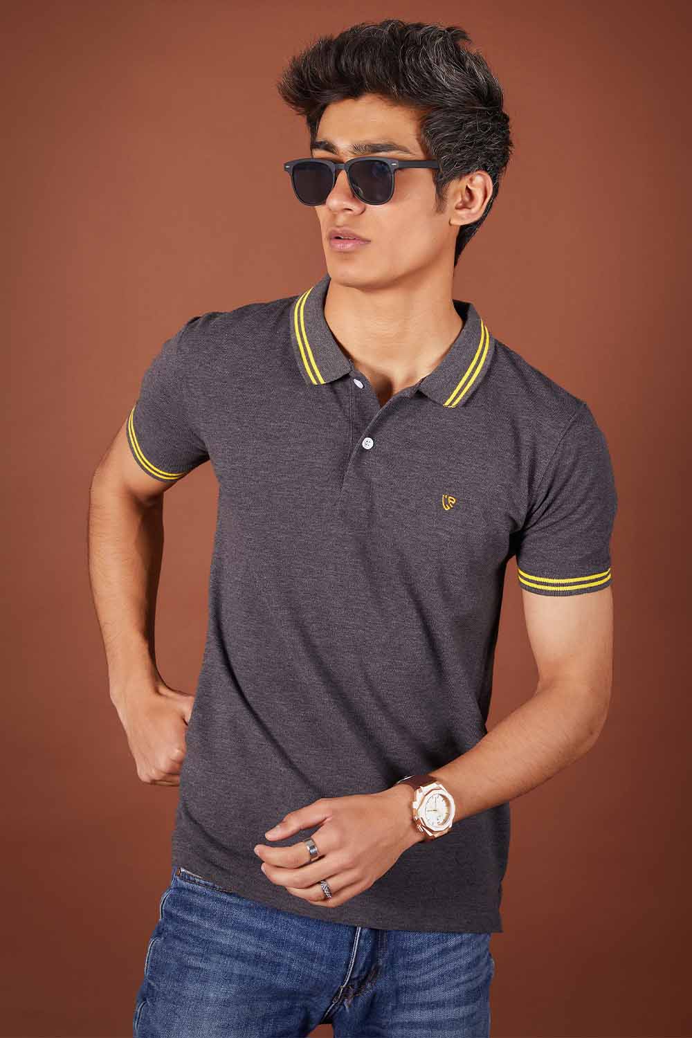 Charcoal Tipped Polo