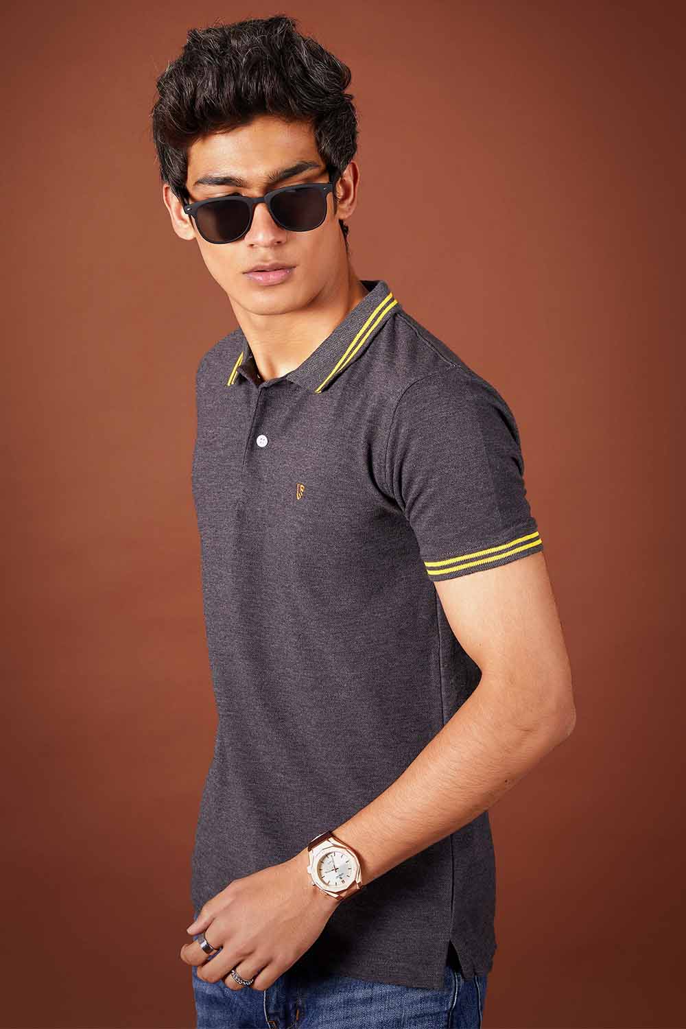 Charcoal Tipped Polo