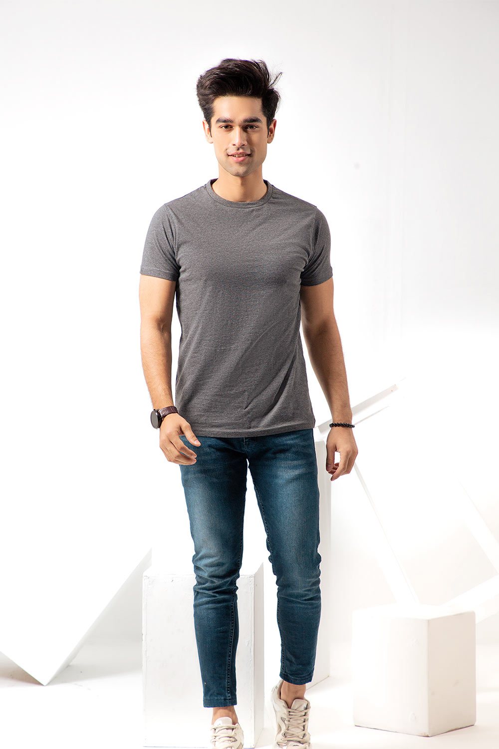 Basic Charcoal T-shirt for Men Online at Best Price | UrbanRoad.pk