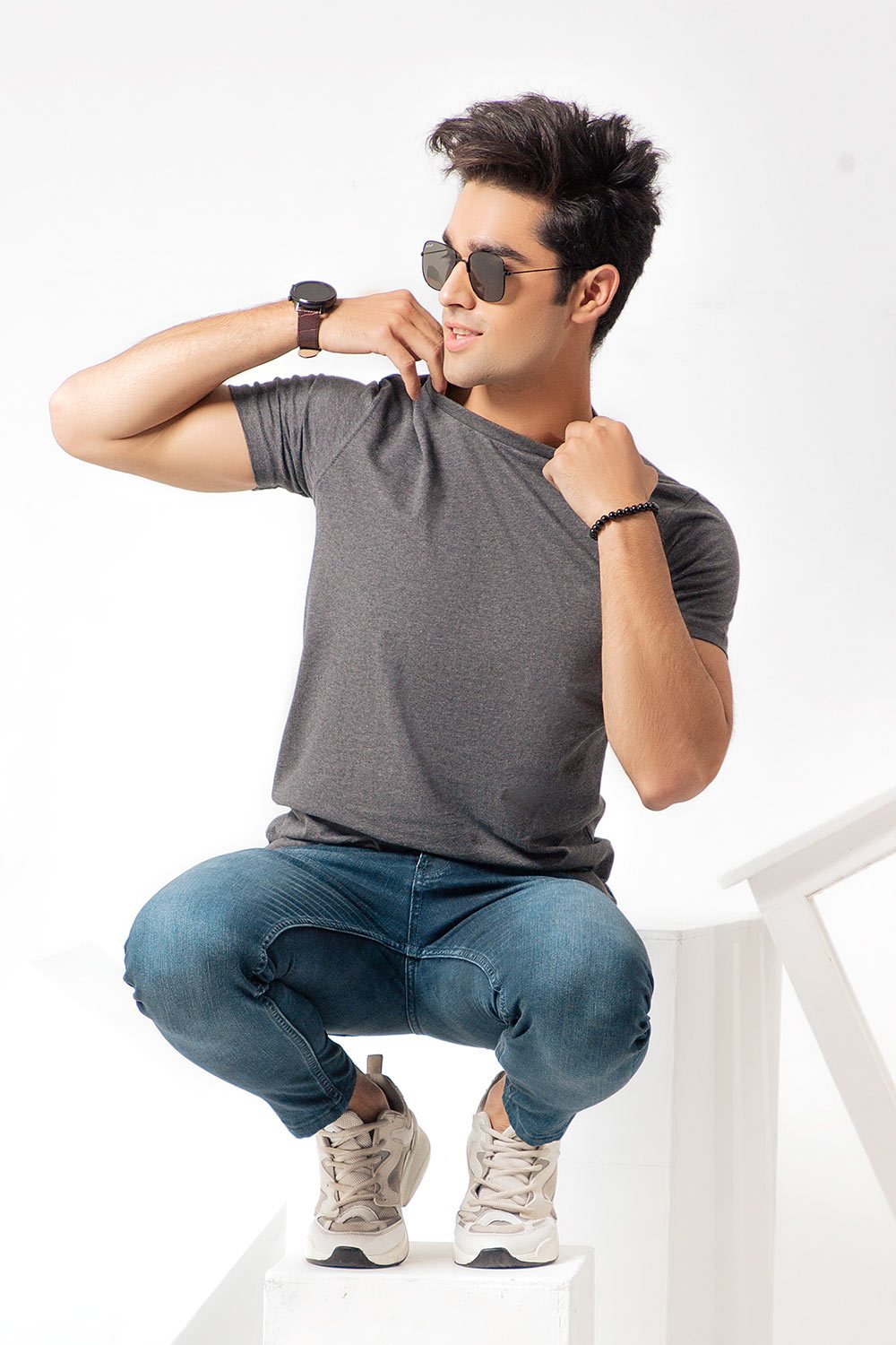 Basic Charcoal T-shirt for Men Online at Best Price | UrbanRoad.pk