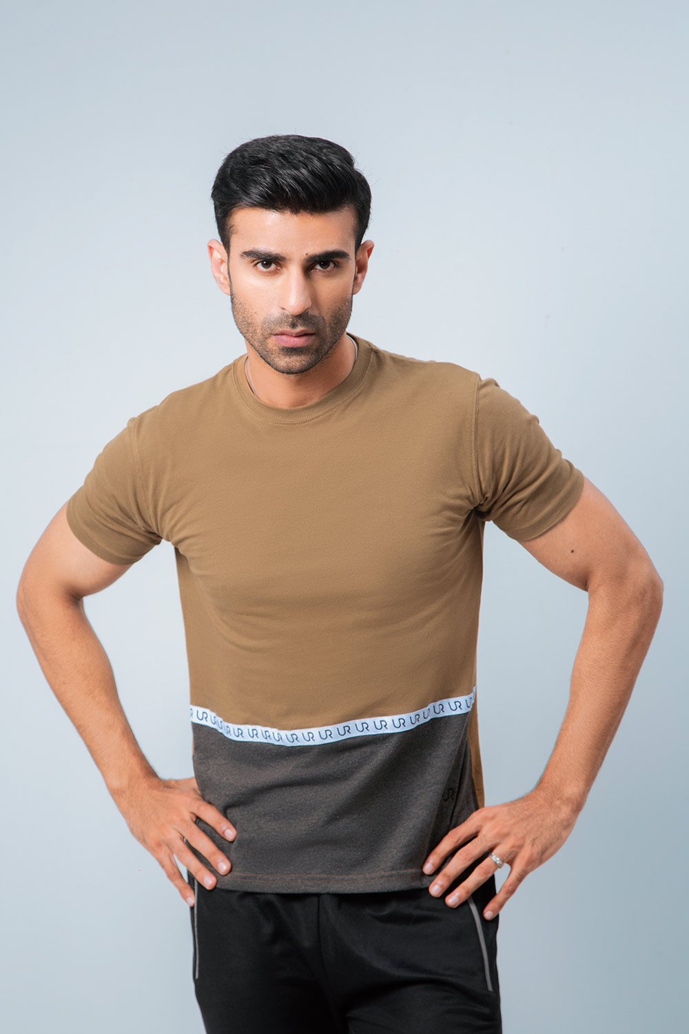 Charcoal Brown Tee For Men in Pakistan | UrbanRoad.pk