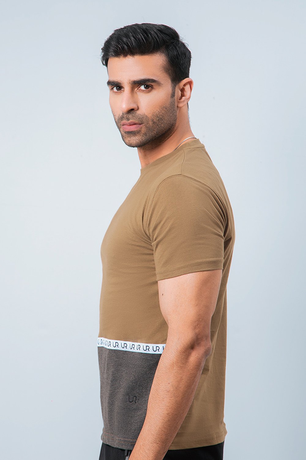 Charcoal Brown Tee For Men in Pakistan | UrbanRoad.pk