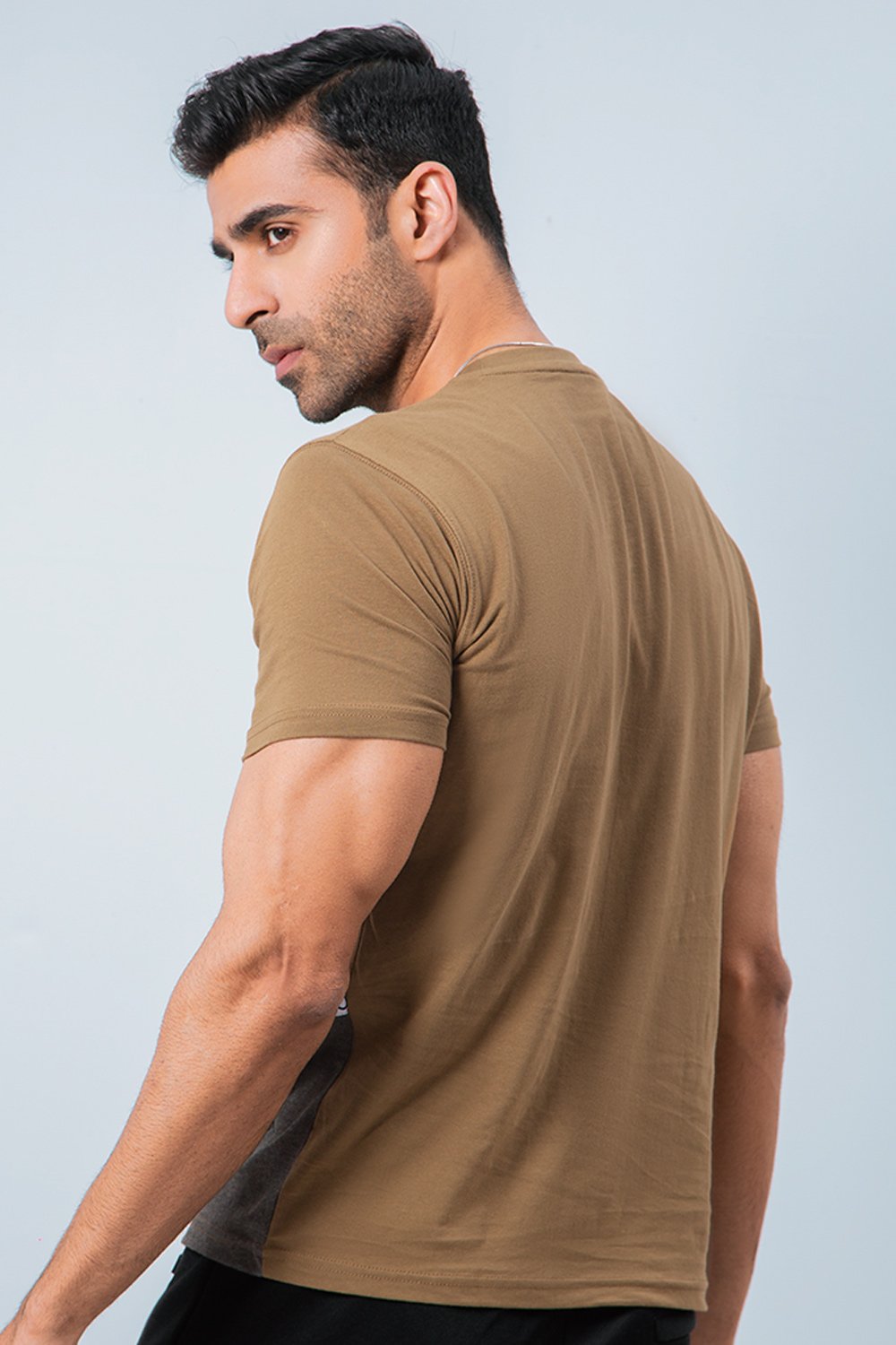 Charcoal Brown Tee For Men in Pakistan | UrbanRoad.pk