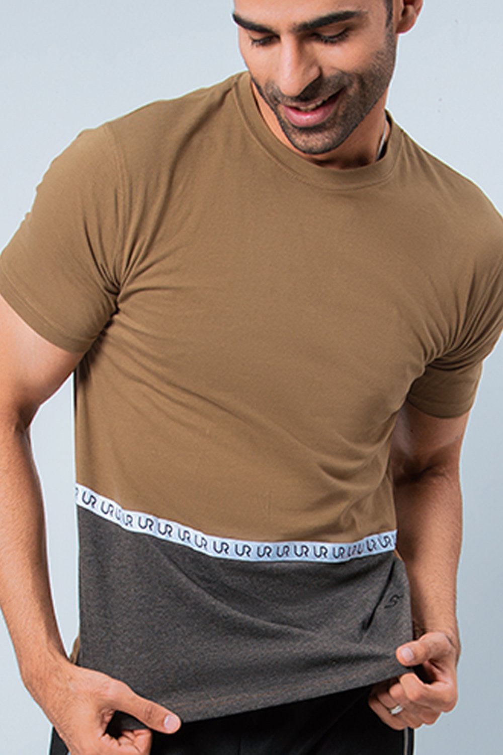 Charcoal Brown Tee For Men in Pakistan | UrbanRoad.pk