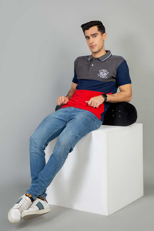 Premium Charcoal Navy Red Polo For Men in Pakistan | UrbanRoad.pk