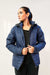 Premium Navy Blue Puffer Jacket with Removable Hood - W For Women in Pakistan | UrbanRoad.pk