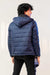 Navy Blue Puffer Jacket with Removable Hood