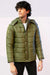 Premium Olive Puffer Jacket with Removable Hood For Men in Pakistan | UrbanRoad.pk