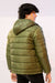 Olive Puffer Jacket with Removable Hood