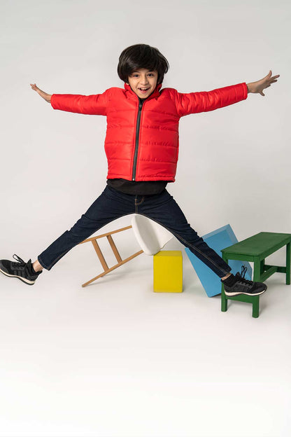 Premium Red Hooded Puffer - Boys in Pakistan | UrbanRoad.pk