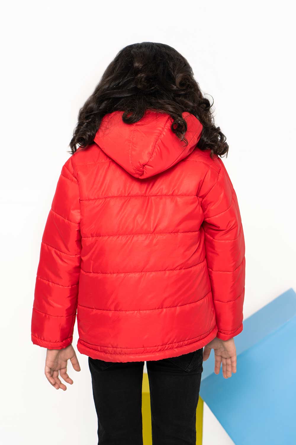 Premium Red Hooded Puffer - Girls in Pakistan | UrbanRoad.pk