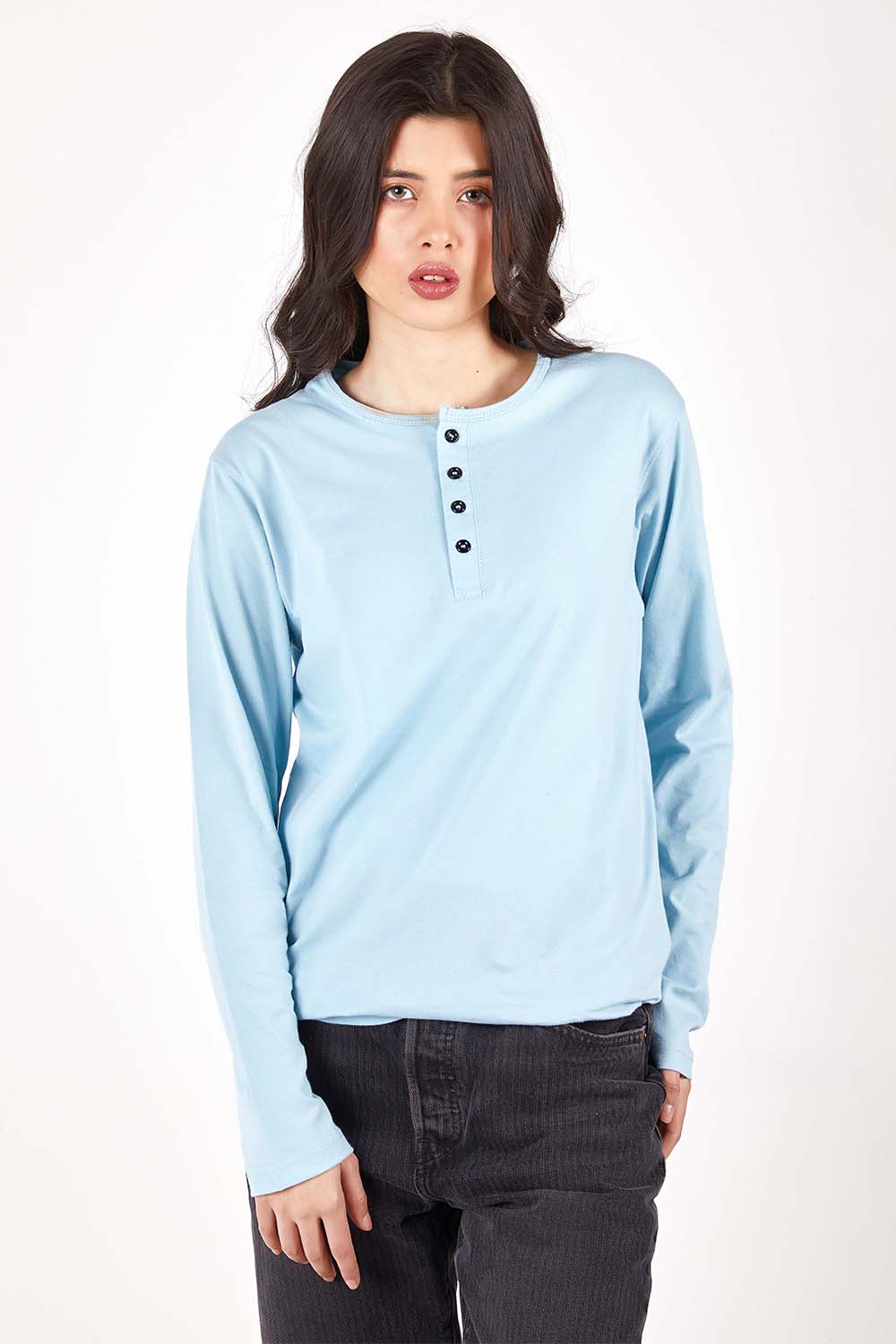 Premium Sky Blue Henley - W For Women in Pakistan | UrbanRoad.pk ...