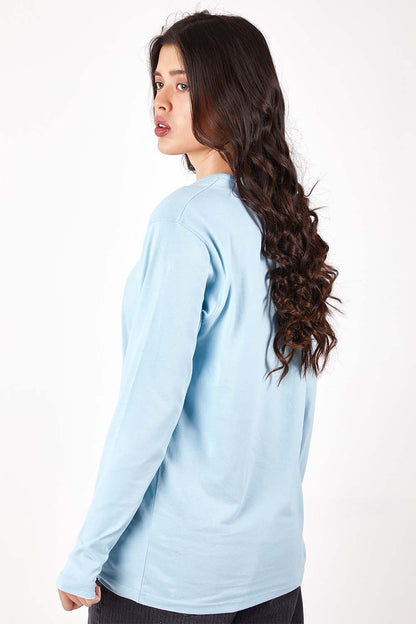 Sky Blue Henley - W