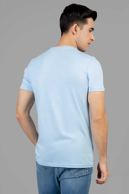 Premium Sky Blue Basic Tee For Men in Pakistan | UrbanRoad.pk