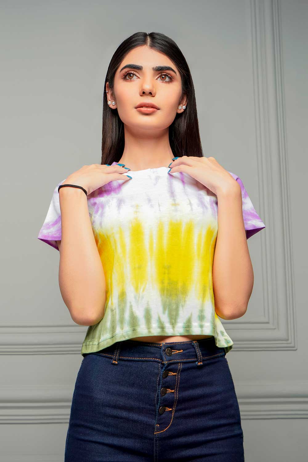 Tri Dye Crop Top