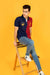 Premium Vertical Panelled Navy Maroon Polo For Men in Pakistan | UrbanRoad.pk